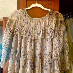 Anthropologie layered flouncy blouse by Eri + Ali
